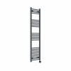 Bergen 1600 x 400mm Straight Anthracite Thermostatic Touch Control Electric Heated Towel Rail