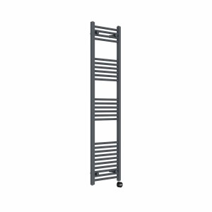 Bergen 1600 x 400mm Straight Anthracite Thermostatic Touch Control Electric Heated Towel Rail