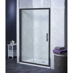 Ai6 Single Sliding Shower Door W1000mm - Black