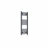 Fjord 1000 x 400mm Curved Anthracite Prefilled Electric Heated Towel Rail