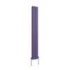 Norden 1800 x 237mm Elegant Purple Double Vertical Oval Column Designer Radiator