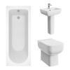 Feel 600 Modern Bathroom Suite with Back to Wall Toilet and Essential Single Ended Bath - 1700 x 700mm