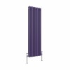 Bern 1500 x 470mm Elegant Purple Triple Column Vertical Traditional Radiator