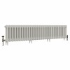 Classic  450 x 1894mm Porcelain White Triple Column Cast Iron Radiator - 30 Sections