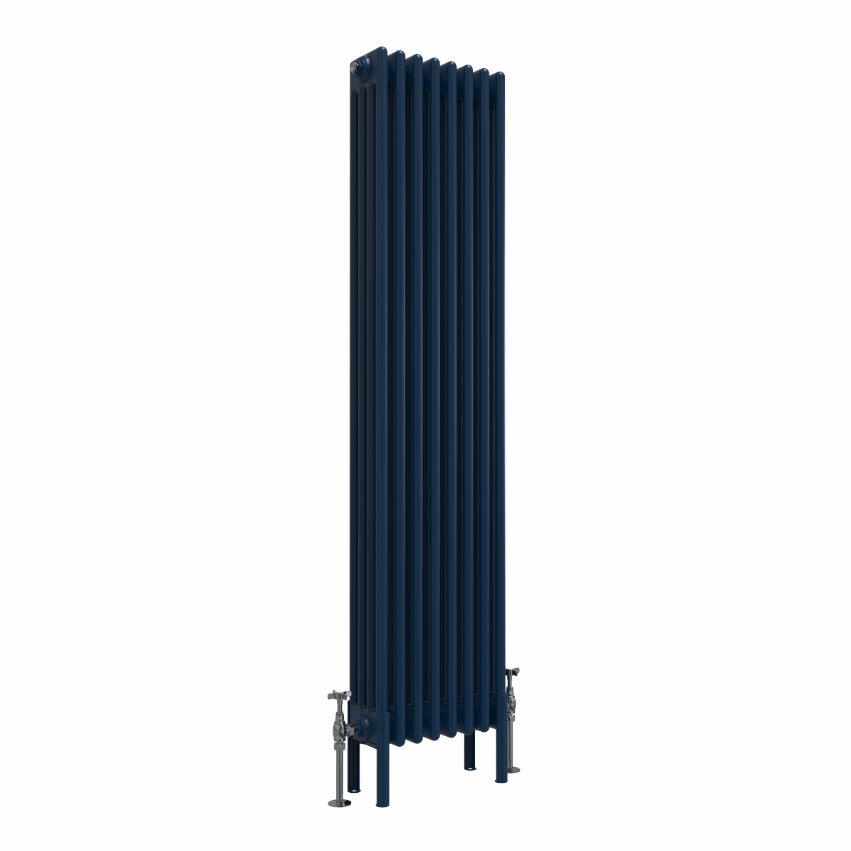 Bern 1500 x 380mm Sapphire Blue Four Column Vertical Traditional Radiator