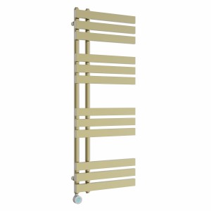 Koli 1200 x 450mm Brushed Brass Thermostatic Touch Control Wifi Electric Heated Towel Rail