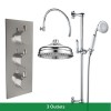 Melrose Traditional Chrome Concealed Valve with Traditional Shower Head - Choice of Shower Head Type