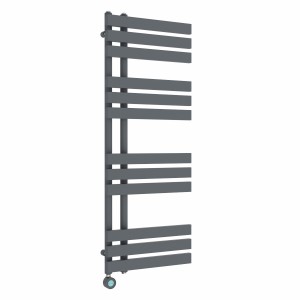 Koli 1200 x 450mm Anthracite Thermostatic Touch Control Wifi Electric Heated Towel Rail
