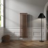 Bern 1500 x 470mm Black Copper Double Column Vertical Traditional Radiator
