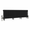 Classic 450 x 1398mm Black Primered Finish Triple Column Cast Iron Radiator - 22 Sections