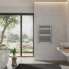 Bergen 800 x 600mm Straight Chrome Heated Towel Rail