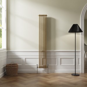Bern 1800 x 290mm Metallic Gold Double Vertical Column Radiator