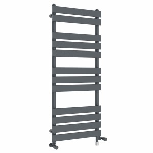 Juva 1200 x 500mm Dual Fuel Sand Grey Flat Panel Simple Electric Heated Towel Rail