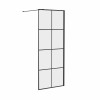 Wasdale - 700mm Wet Room Screen - Black Grid