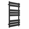 Juva 800 x 450mm Satin Black Flat Panel Simple Electric Heated Towel Rail