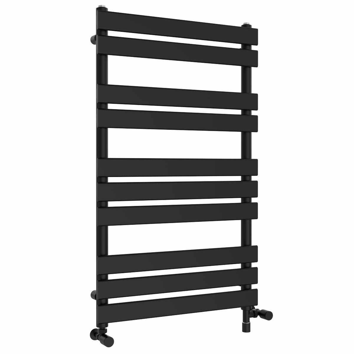 Juva 1000 x 600mm Dual Fuel Satin Black Simple Flat Panel Electric Heated Towel Rail