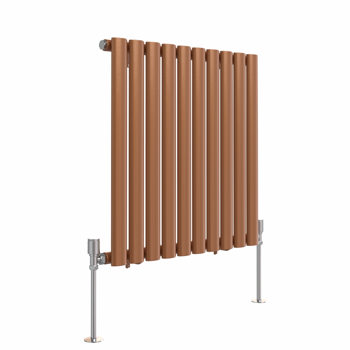 Norden 600 x 591mm Metallic Bronze Single Oval Column Horizontal Designer Radiator