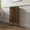 Bern 600 x 425mm Traditional Metallic Gold Horizontal Four Column Radiator