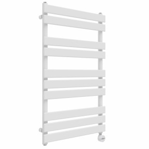 Juva 1000 x 600mm White Flat Panel Thermostatic Touch Control Electric Heated Towel Rail