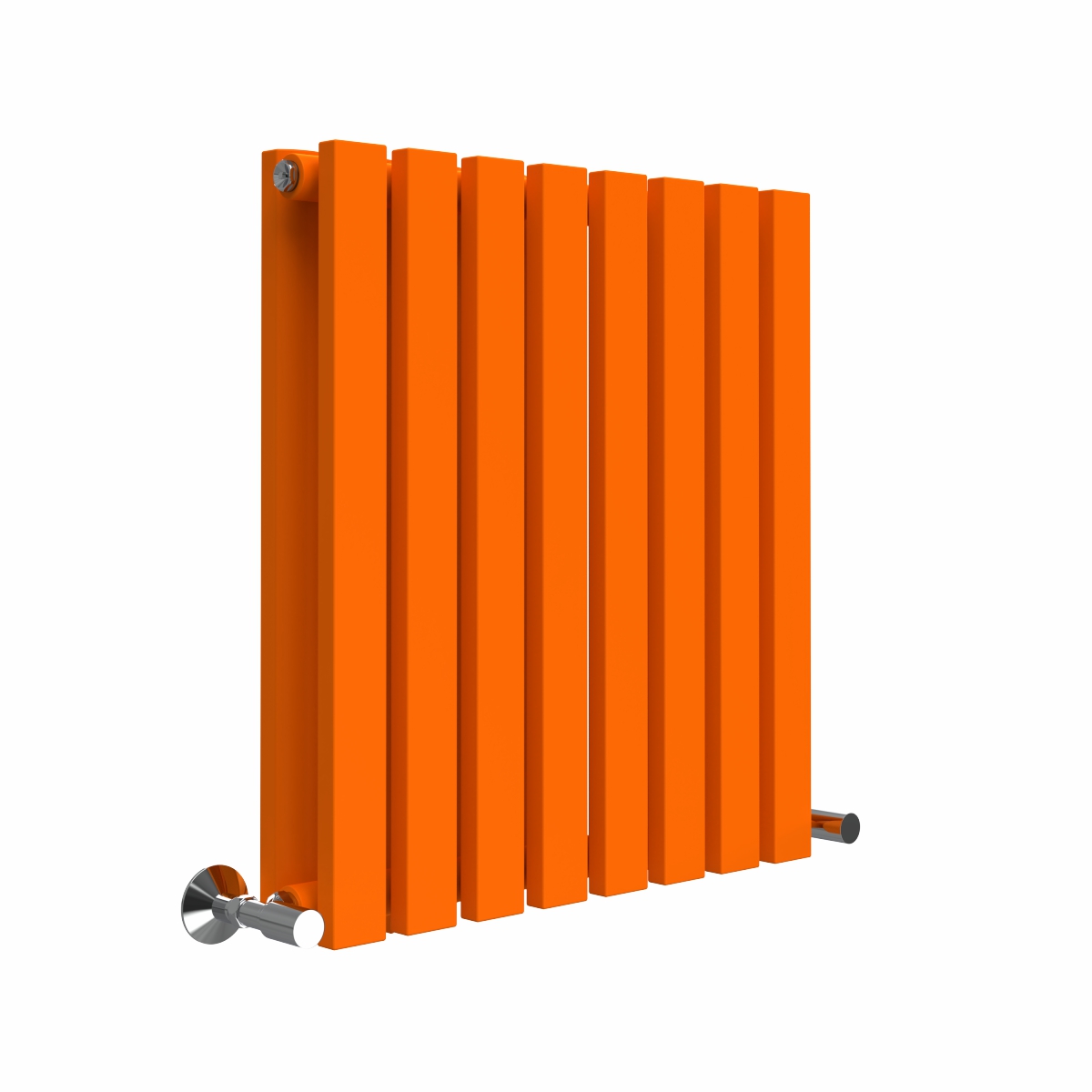 Lulea 600 x 550mm Bright Orange Double Flat Panel Horizontal Designer Radiator