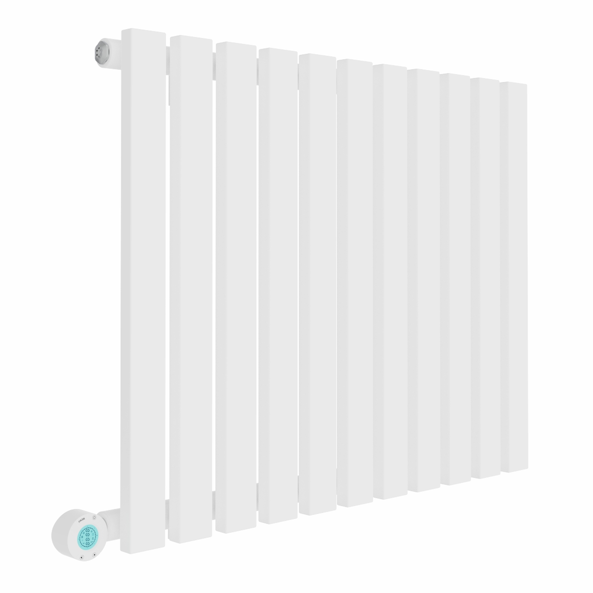 Lulea 600 x 760mm White Flat Panel Horizontal Wifi Electric Radiator - 800W