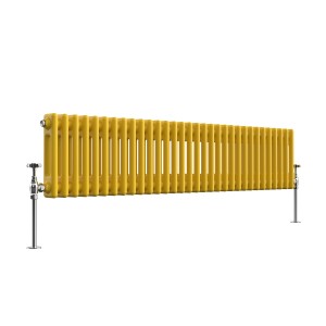 Bern 300 x 1460mm Zinc Yellow Double Column Horizontal Traditional Radiator