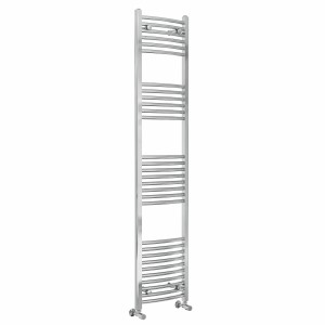 Fjord 1800 x 400mm Curved Chrome Heated Towel Rail