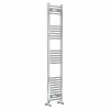 Fjord 1600 x 300mm Curved Chrome Heated Towel Rail