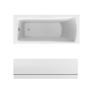 Sawley 1600 x 700mm Straight Bath Single Ended with Front Panel