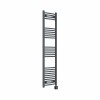 Fjord 1600 x 400mm Curved Anthracite Thermostatic Wifi Control Electric Heated Towel Rail