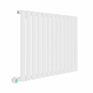 Norden 600 x 768mm White Horizontal Oval Tube Wifi Electric Radiator - 800W