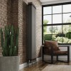 Bern 1800 x 470mm Raw Metal Four Column Vertical Traditional Radiator