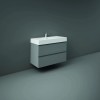 RAK-Joy 1000mm Two Drawer Wall Hung Vanity With Modern Basin - Urban Grey