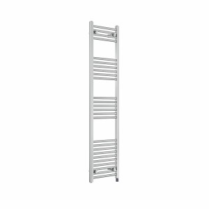 Bergen 1600 x 400mm Straight Chrome Prefilled Electric Heated Towel Rail