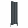 Bern 1500 x 560mm Traditional Anthracite Vertical Four Column Radiator