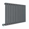 Karlstad 600 x 886mm Anthracite Horizontal Flat Panel Wifi Electric Radiator - 1000W