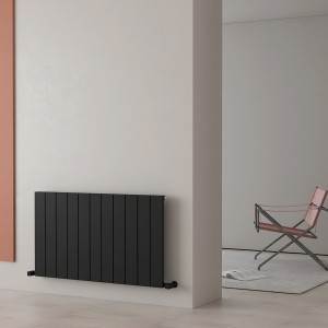 Carisa Nemo 600 x 1040mm Black Designer Aluminium Radiator