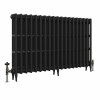Classic 745 x 1212mm Black Primered Finish Triple Column Cast Iron Radiator - 19 Sections