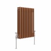Bern 600 x 425mm Metallic Bronze Triple Horizontal Column Radiator