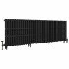 Classic 745 x 2142mm Black Primered Finish Triple Column Cast Iron Radiator - 34 Sections