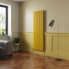 Norden 1800 x 591mm Zinc Yellow Single Vertical Oval Column Designer Radiator