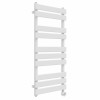 Juva 1000 x 450mm White Flat Panel Thermostatic Touch Control Electric Heated Towel Rail
