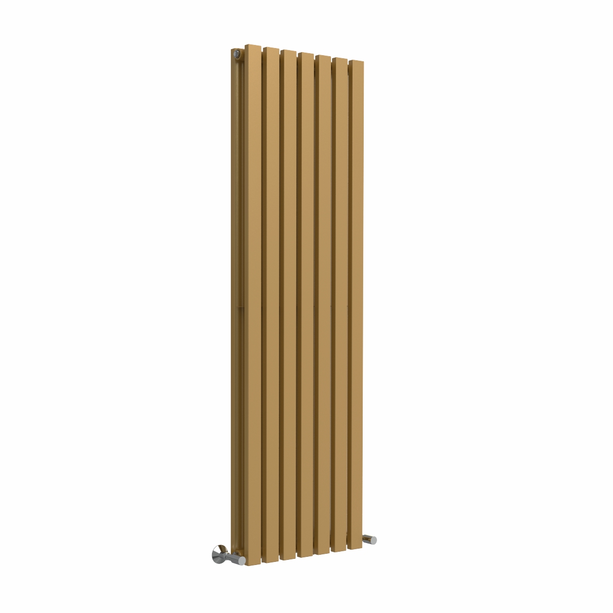 Lulea 1600 x 480mm Metallic Gold Double Flat Panel Vertical Designer Radiator