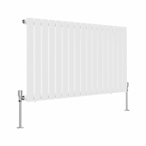 Karlstad 600 x 1158mm White Single Horizontal Flat Panel Designer Radiator