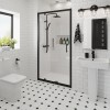 Ennerdale - 900mm Pivot Shower Door - Black