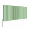 Norden 600 x 1417mm Pastel Green Double Oval Column Horizontal Designer Radiator
