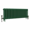 Classic  450 x 1150mm Farrow & Ball Duck Green Triple Column Cast Iron Radiator - 18 Sections