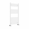 Bergen 1200 x 600mm Straight White Heated Towel Rail