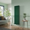 Lulea 1600 x 480mm Moss Green Single Flat Panel Vertical Designer Radiator