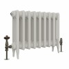 Classic  450 x 592mm  Porcelain White Triple Column Cast Iron Radiator - 9 Sections